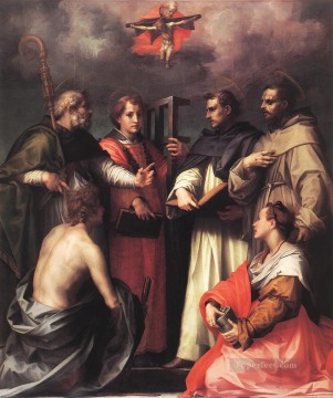 Disputation over the Trinity renaissance mannerism Andrea del Sarto Oil Paintings